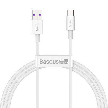 Καλώδιο δεδομένων και φόρτισης USB-A - USB-C Baseus Superior Series, 66W, 1m, λευκό CATYS-02