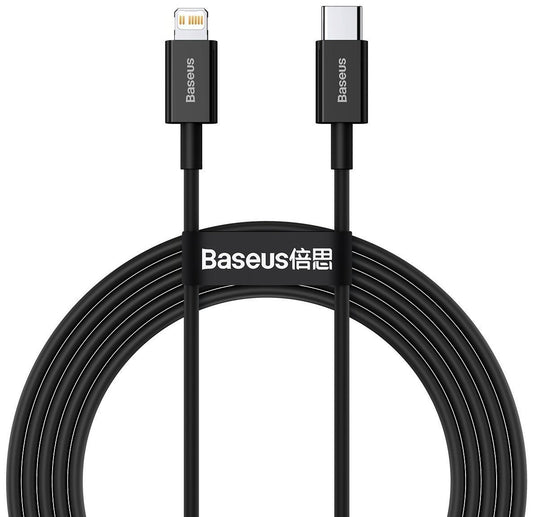 Καλώδιο δεδομένων και φόρτισης USB-C - Lightning Baseus Superior Series, 20W, 2m, μαύρο CATLYS-C01