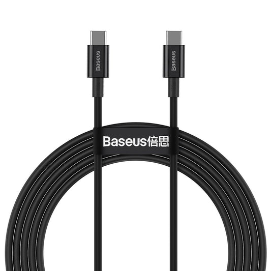 Καλώδιο δεδομένων και φόρτισης USB-C - USB-C Baseus Superior Series, 100W, 2m, μαύρο CATYS-C01