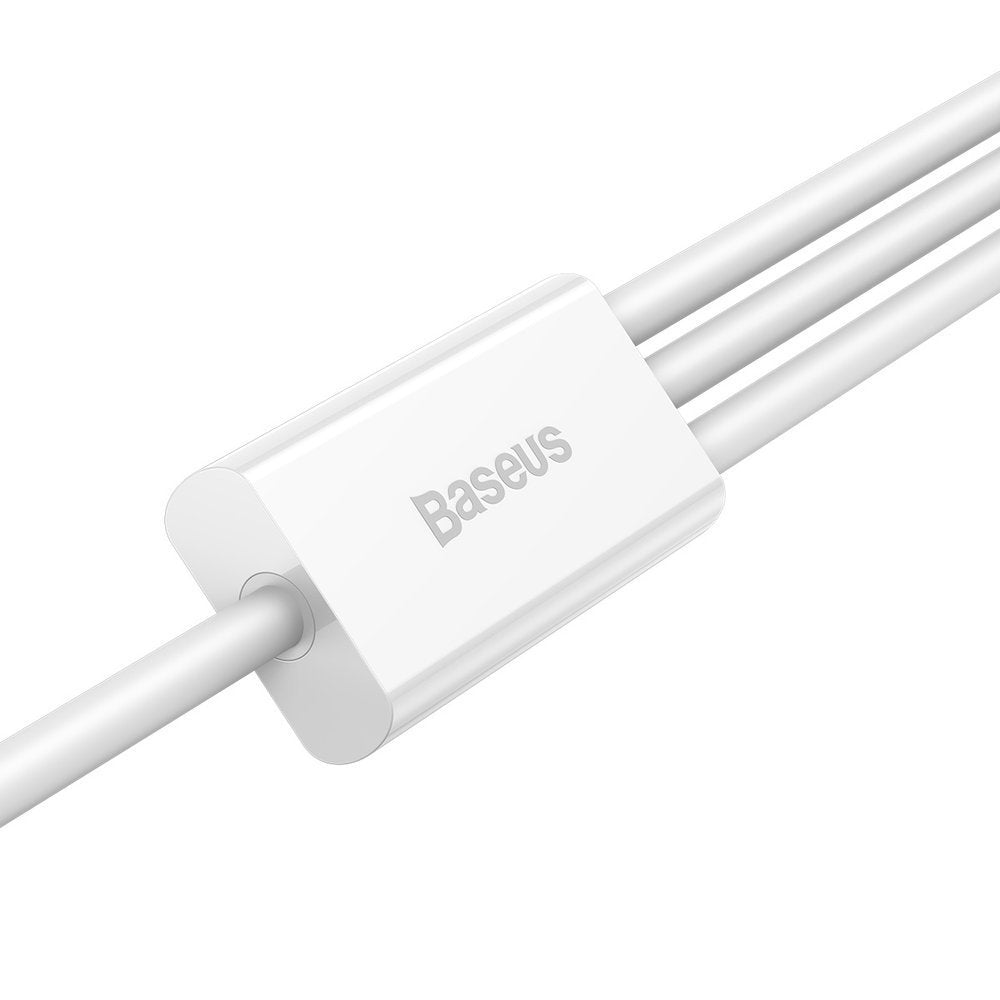 Καλώδιο φόρτισης USB-A - Lightning / microUSB / USB-C Baseus Superior 3in1 Series, 20W, 1.2m, Λευκό CAMLTYS-02 