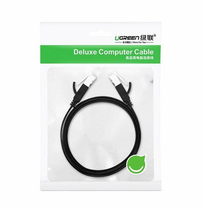 Καλώδιο δικτύου UGREEN NW101 Επίπεδο, UTP, Cat6, 2m, Μαύρο 