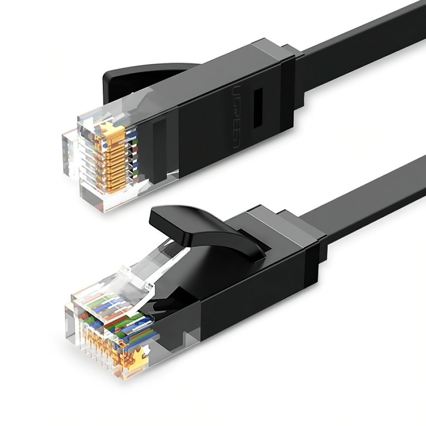 Καλώδιο Δικτύου UGREEN NW102 Flat, UTP, Cat6, 2m, Μαύρο