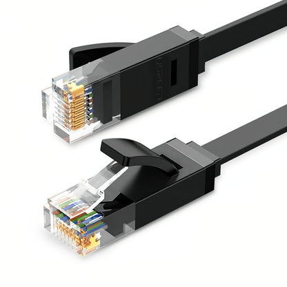 Καλώδιο Δικτύου UGREEN NW102 Flat, UTP, Cat6, 2m, Μαύρο