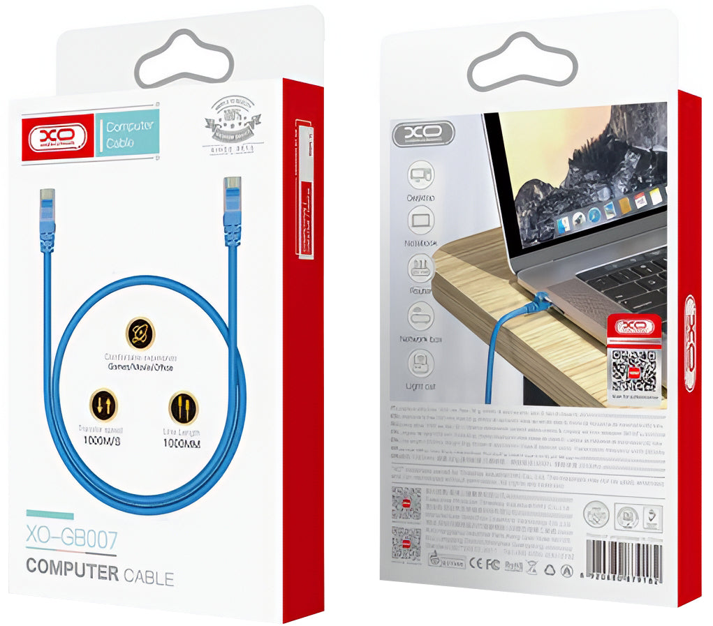 Καλώδιο Δικτύου XO Design GB007, UTP, Cat6, 1m, Μπλε