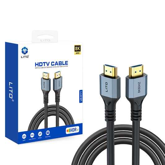 Καλώδιο Βίντεο Lito HD119, HDMI - HDMI, 8K, 1.8μ, Μαύρο