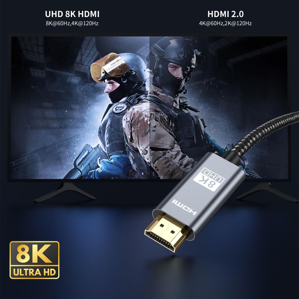 Cablu Video Tech-Protect Ultraboost, HDMI - HDMI, 8K, 1m, Negru