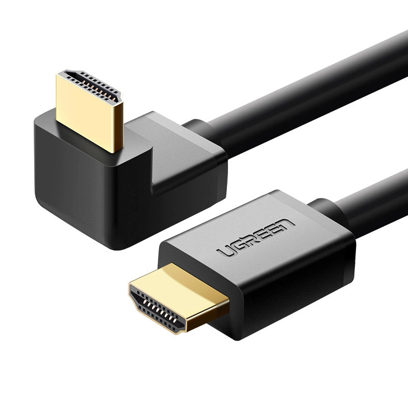 Καλώδιο βίντεο UGREEN γωνιακό, HDMI - HDMI, 4K, 2m, μαύρο HD103 