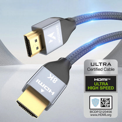 WZK Καλώδιο βίντεο Ultraboost, HDMI - HDMI, 8K, 3m, γκρι WHDMI-30 WHDMI-30 