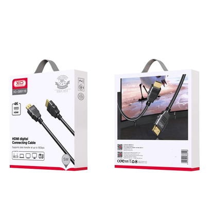 Καλώδιο Βίντεο XO Design GB011B, HDMI - HDMI, 4K, 5m, Μαύρο