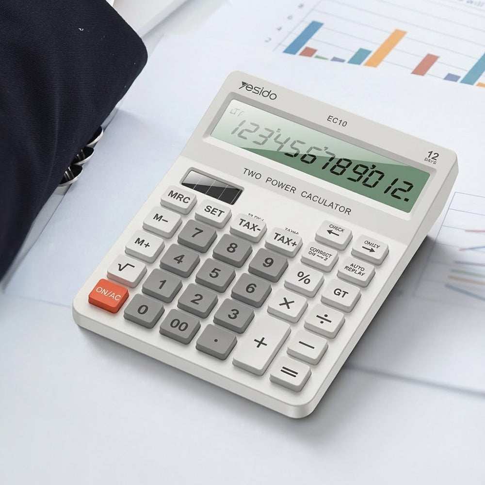 Αριθμομηχανή Γραφείου Yesido EC10, Λευκή