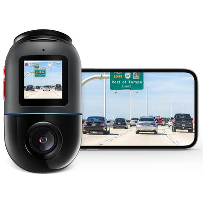 70mai Dash Cam Omni 360 X200, 1080P, 32Gb, Wi-Fi, GPS, AI, φωνητικός έλεγχος, οθόνη 1.2inch X200-32-BK