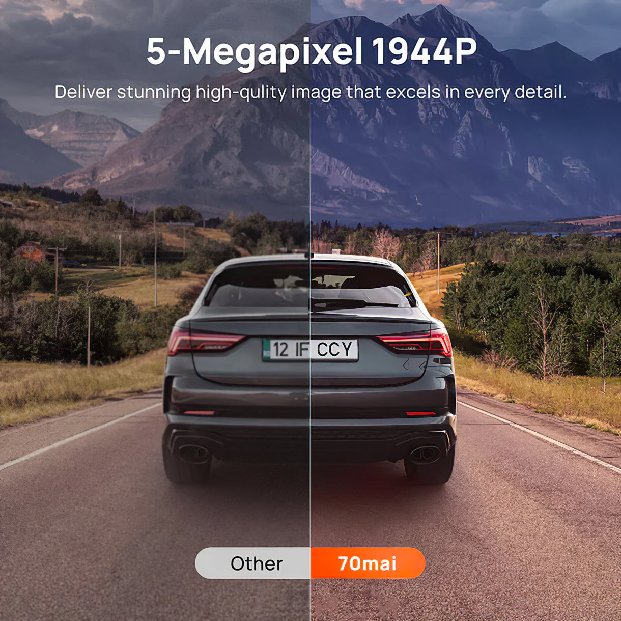 Κάμερα Αυτοκινήτου Εμπρός Πίσω 70mai Dash Cam A510, 3K, GPS, Wi-Fi, Οθόνη 2 ιντσών