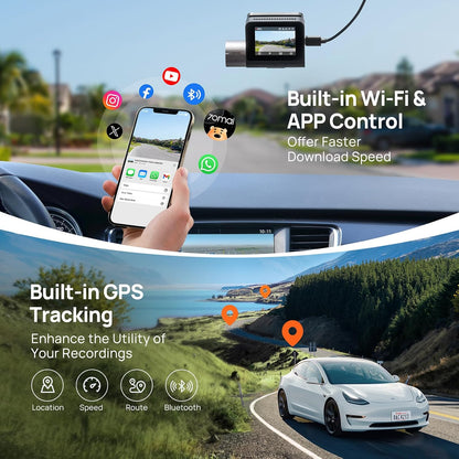 Κάμερα Αυτοκινήτου Εμπρός Πίσω 70mai Dash Cam A510, 3K, GPS, Wi-Fi, Οθόνη 2 ιντσών