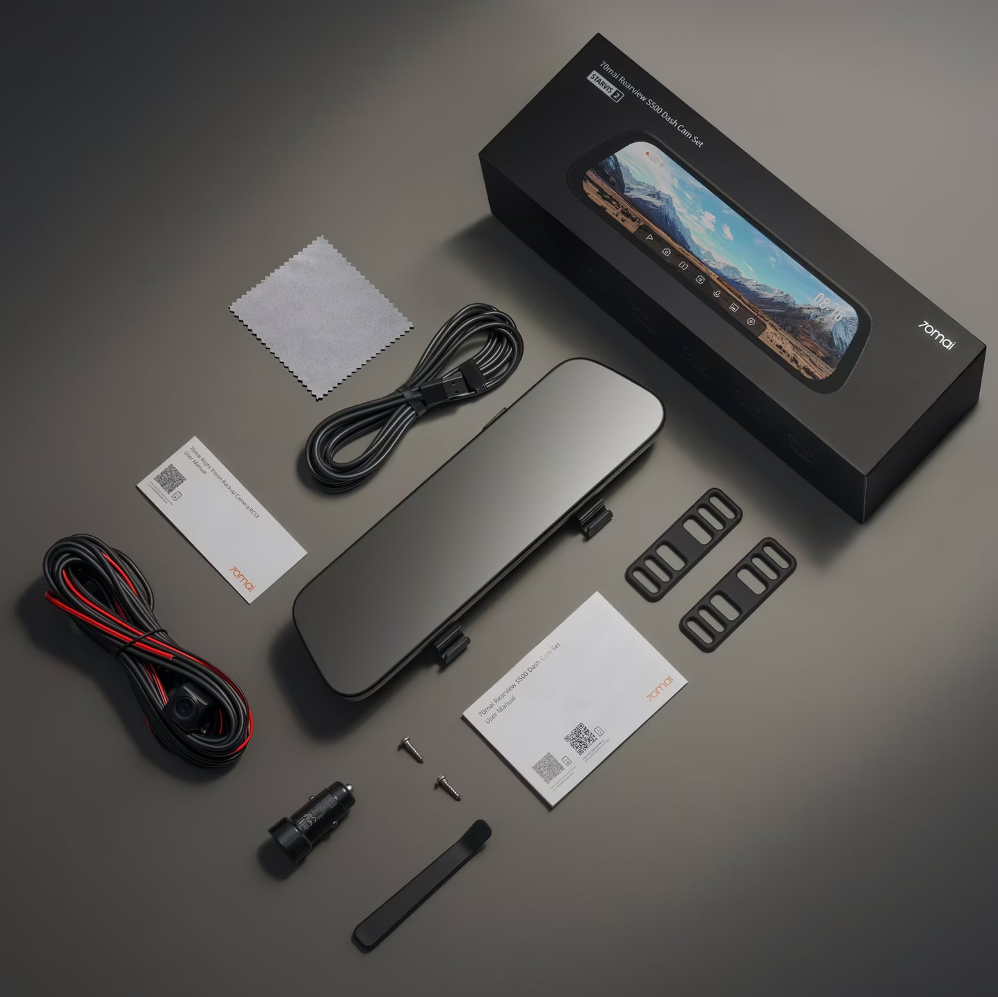 Κάμερα Αυτοκινήτου Εμπρός Πίσω 70mai Dash Cam S500, 3K, Wi-Fi, Οθόνη 9.35 ιντσών