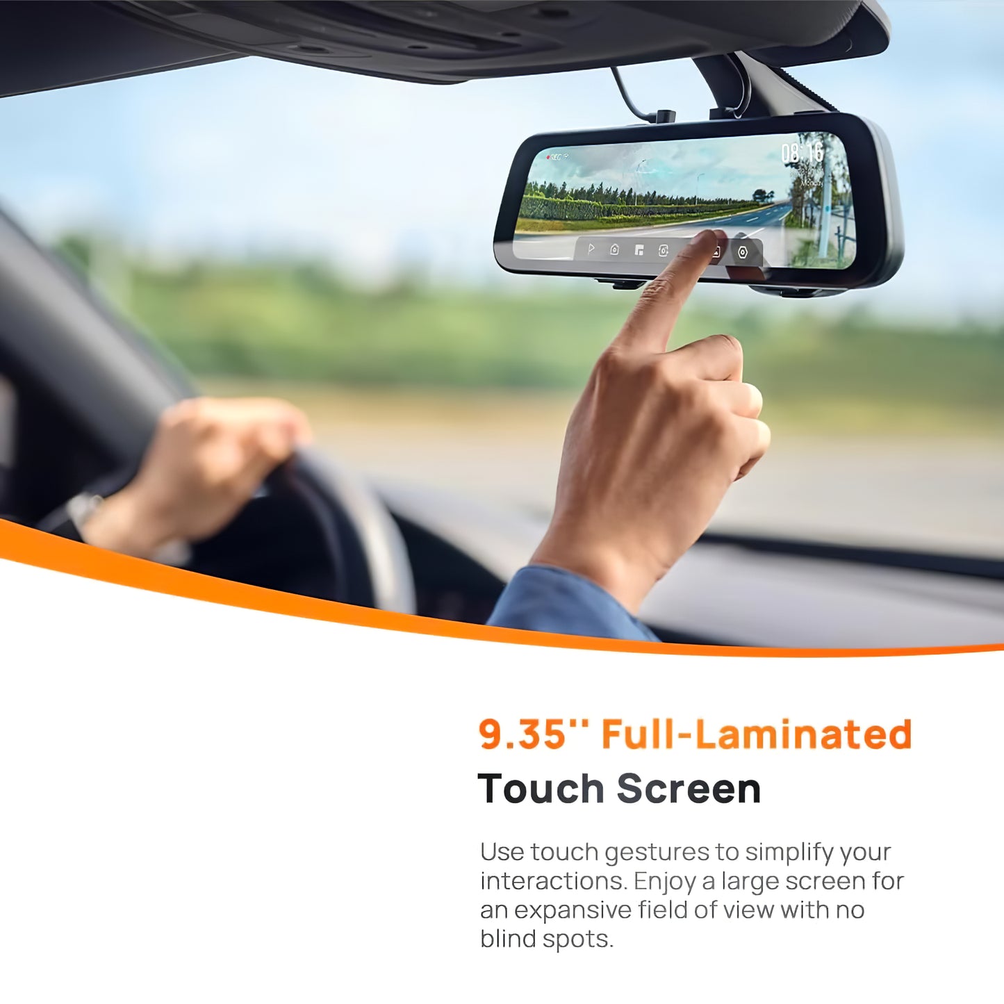 Κάμερα Αυτοκινήτου Εμπρός Πίσω 70mai Dash Cam S500, 3K, Wi-Fi, Οθόνη 9.35 ιντσών