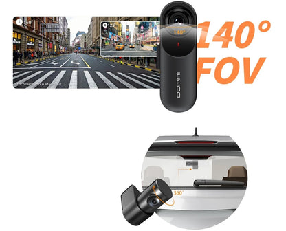 Κάμερα Αυτοκινήτου Εμπρός Πίσω DDPAI mola N3 Pro 2026, 1600P, Wi-Fi