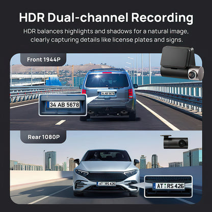 Κάμερα Αυτοκινήτου Εμπρός Πίσω 70mai Dash Cam A510, 3K, GPS, Wi-Fi, Οθόνη 2 ιντσών