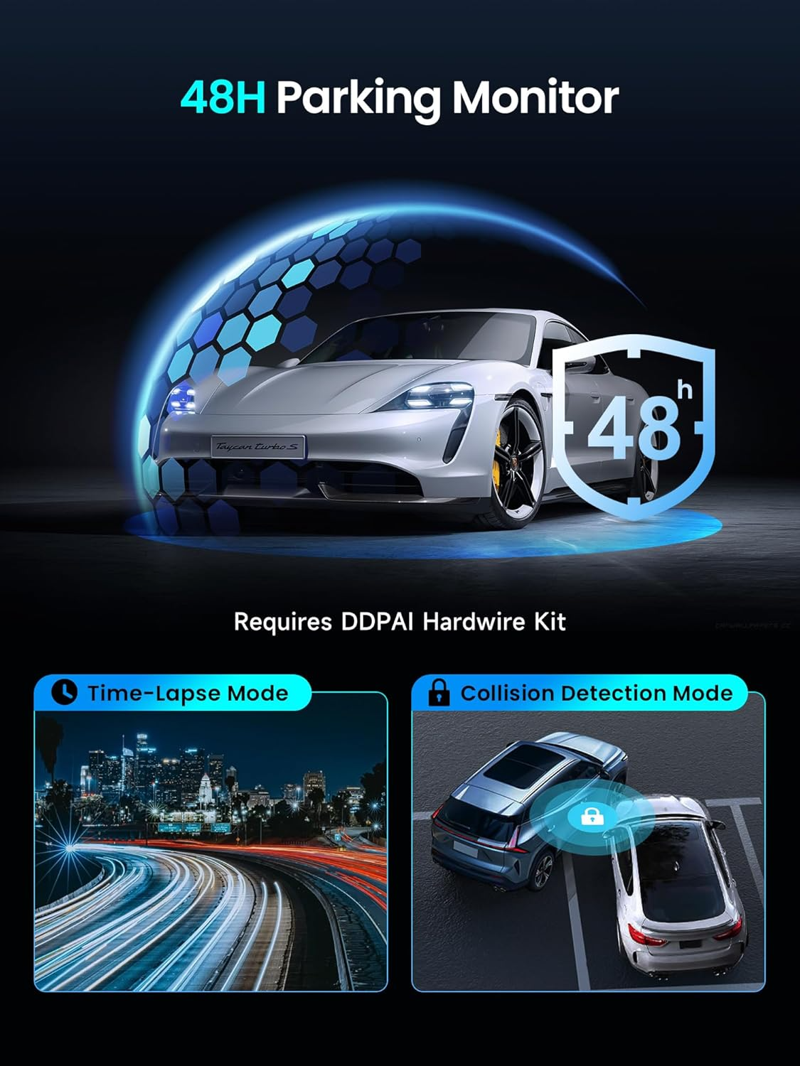 Κάμερα Αυτοκινήτου Μπροστά Πίσω DDPAI Z50 Pro Dual, 4K, Wi-Fi, GPS, Οθόνη 3 ιντσών