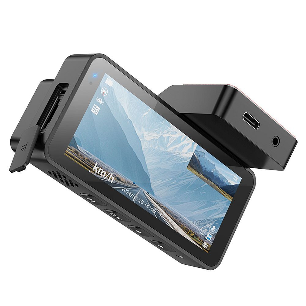 Κάμερα Αυτοκινήτου Μπροστά Πίσω HOCO DV12, 2K, Wi-Fi, GPS, Οθόνη 3.69 ιντσών