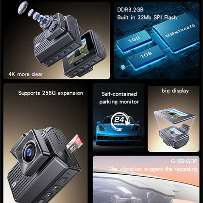 Κάμερα Αυτοκινήτου Μπροστά Πίσω Yesido KM15, 4K, Wi-Fi, Οθόνη 2 ιντσών