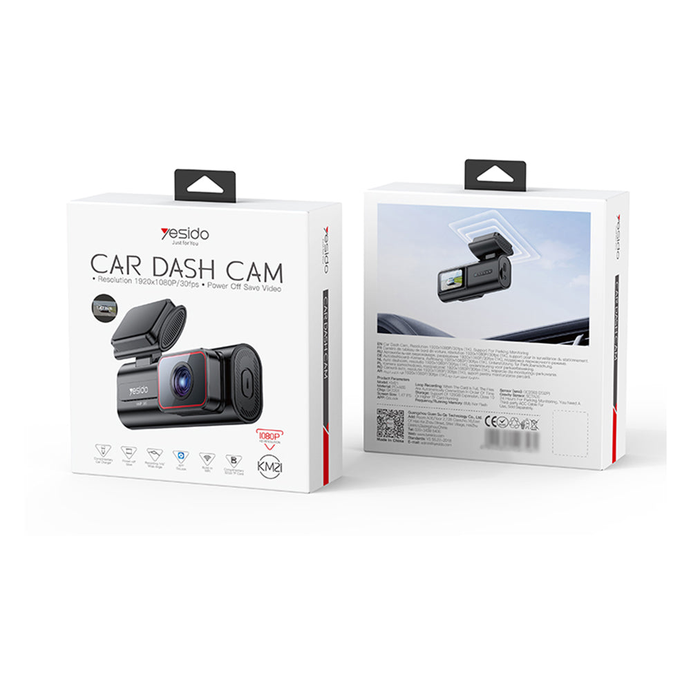 Κάμερα Αυτοκινήτου Yesido KM21, 1080P, Wi-Fi, Οθόνη 1.47 ιντσών