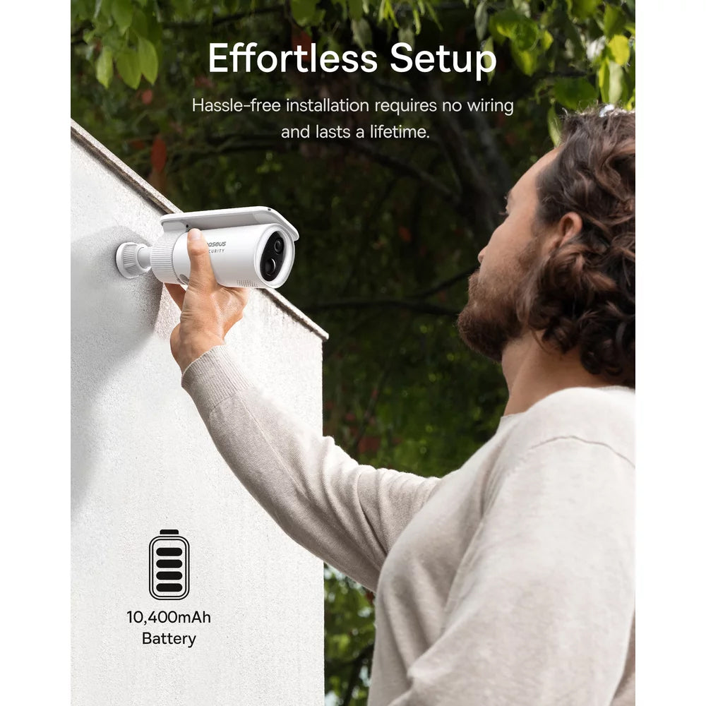 Κάμερα Παρακολούθησης Baseus Solar S1, Wi-Fi, 2K, IP67, Ηλιακό Πάνελ, Εξωτερική S0SW002130