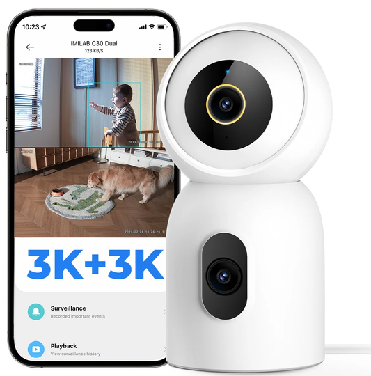 Κάμερα παρακολούθησης iMILAB C30 Dual, Wi-Fi, 3K, εσωτερικού χώρου CMSXJ111A