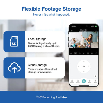 Κάμερα παρακολούθησης iMILAB C21 MI, Wi-Fi, 2.5K, Εσωτερική, εργοστασιακή επανασφράγιση 