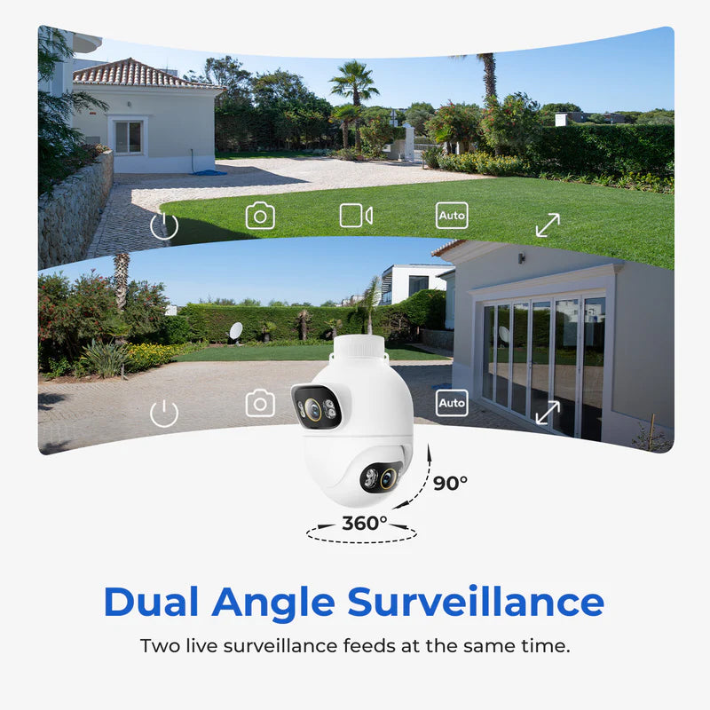 iMILAB EC6 Dual Surveillance Camera, Wi-Fi, 3K, IP66, Outdoor CMSXJ68A