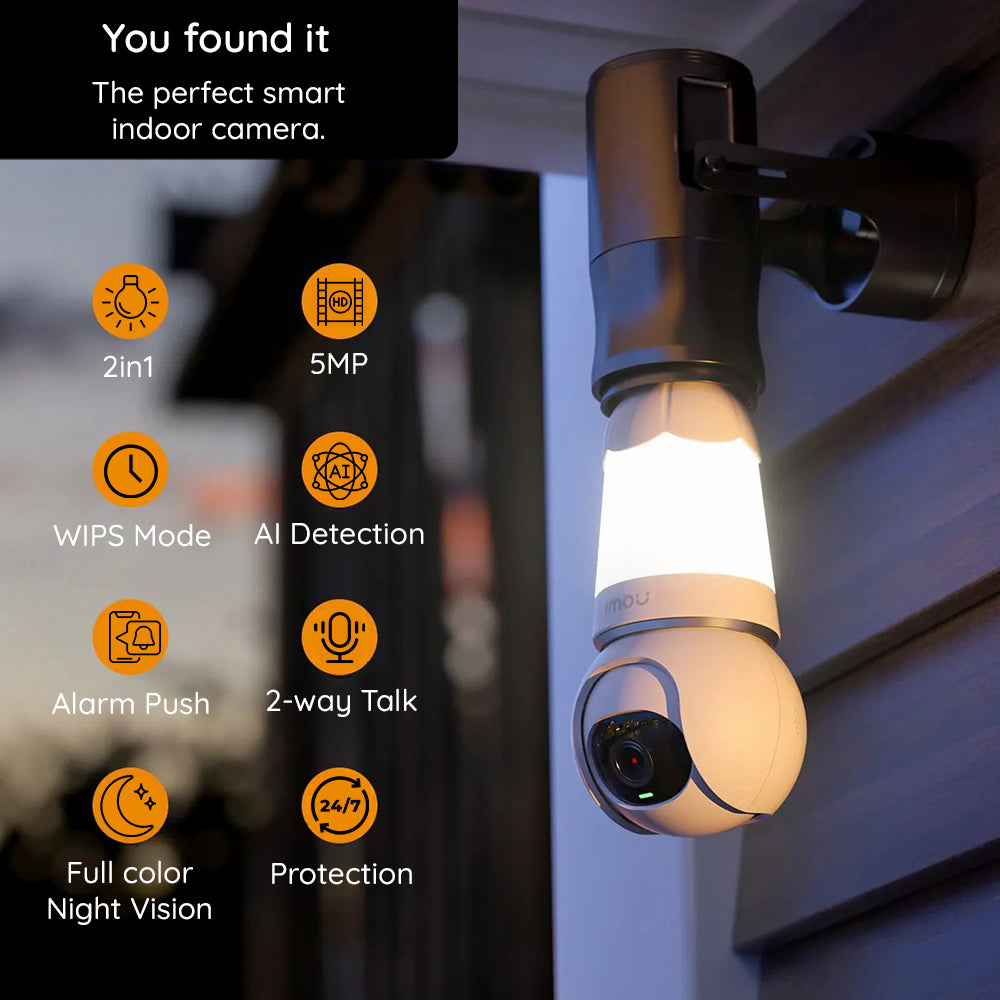 Κάμερα Παρακολούθησης Imou Bulb, Wi-Fi, 2K, Εσωτερικού Χώρου IPC-S6DP-5M0WEB-E27