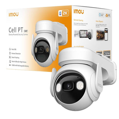Κάμερα Παρακολούθησης Imou Cell PT, Wi-Fi, 2K, IP66, Εξωτερικού Χώρου IPC-K9EP-3T0WE