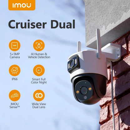 Κάμερα Παρακολούθησης Imou Cruiser Dual, Wi-Fi, 2.8K + 2.8K, IP66, Εξωτερικού Χώρου IPC-S7XP-10M0WED-0360B