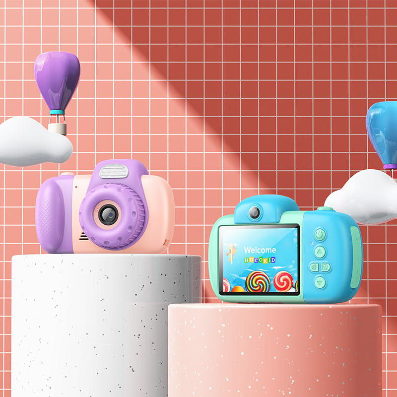 Ψηφιακή Κάμερα HOCO DV201 Kids, 1080P, 2MP, Μπλε