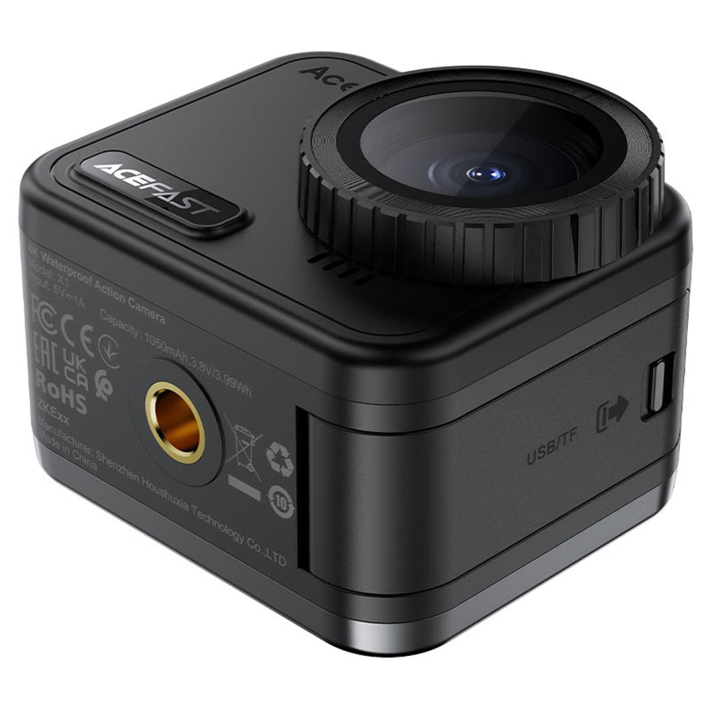 Κάμερα Αθλητική Acefast X1, 4K, Wi-Fi, Μαύρη