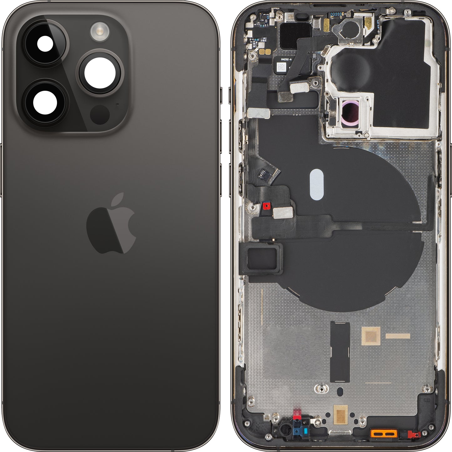 Κάλυμμα μπαταρίας Apple iPhone 14 Pro, με μεσαία θήκη, μαύρο (Space Black), Ανταλλαγή 