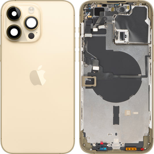 Κάλυμμα μπαταρίας Apple iPhone 14 Pro Max, με μισή θήκη, χρυσό, Ανταλλαγή 