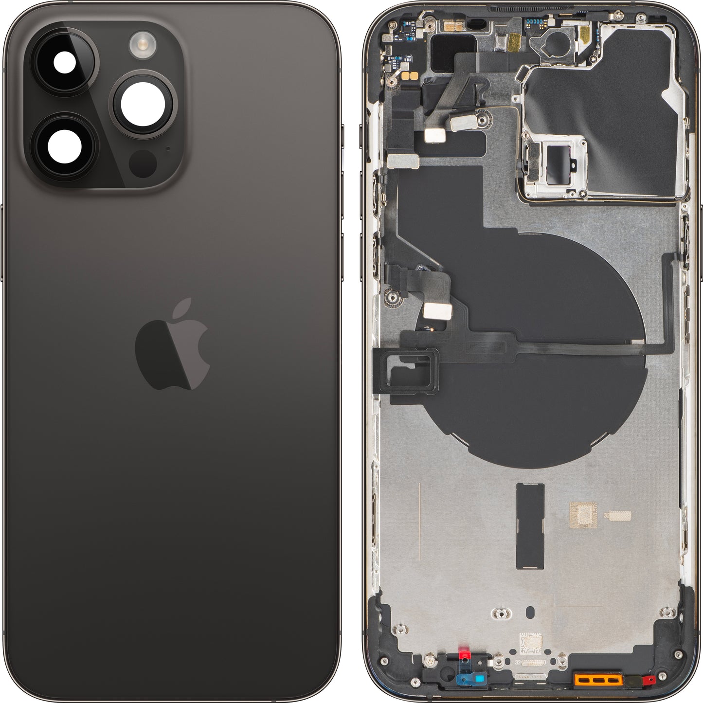 Κάλυμμα μπαταρίας Apple iPhone 14 Pro Max, με μεσαία θήκη, μαύρο (Space Black), Ανταλλαγή 