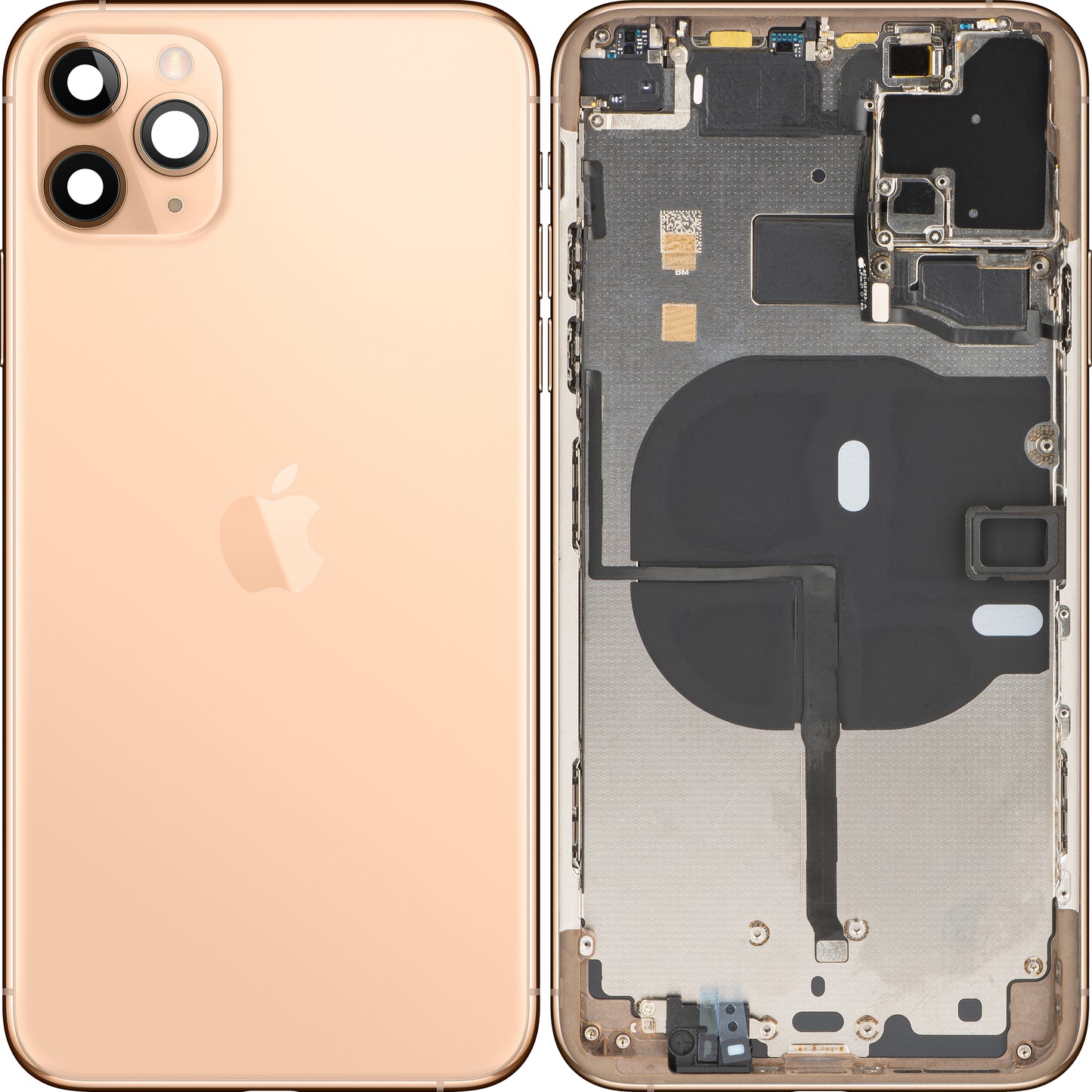 Κάλυμμα μπαταρίας Apple iPhone 11 Pro Max, με μισή θήκη, χρυσό, Ανταλλαγή 