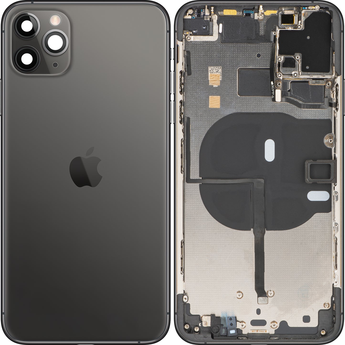 Κάλυμμα μπαταρίας Apple iPhone 11 Pro Max, με μισή θήκη, μαύρο (Space Gray), Ανταλλαγή (Βαθμός B)