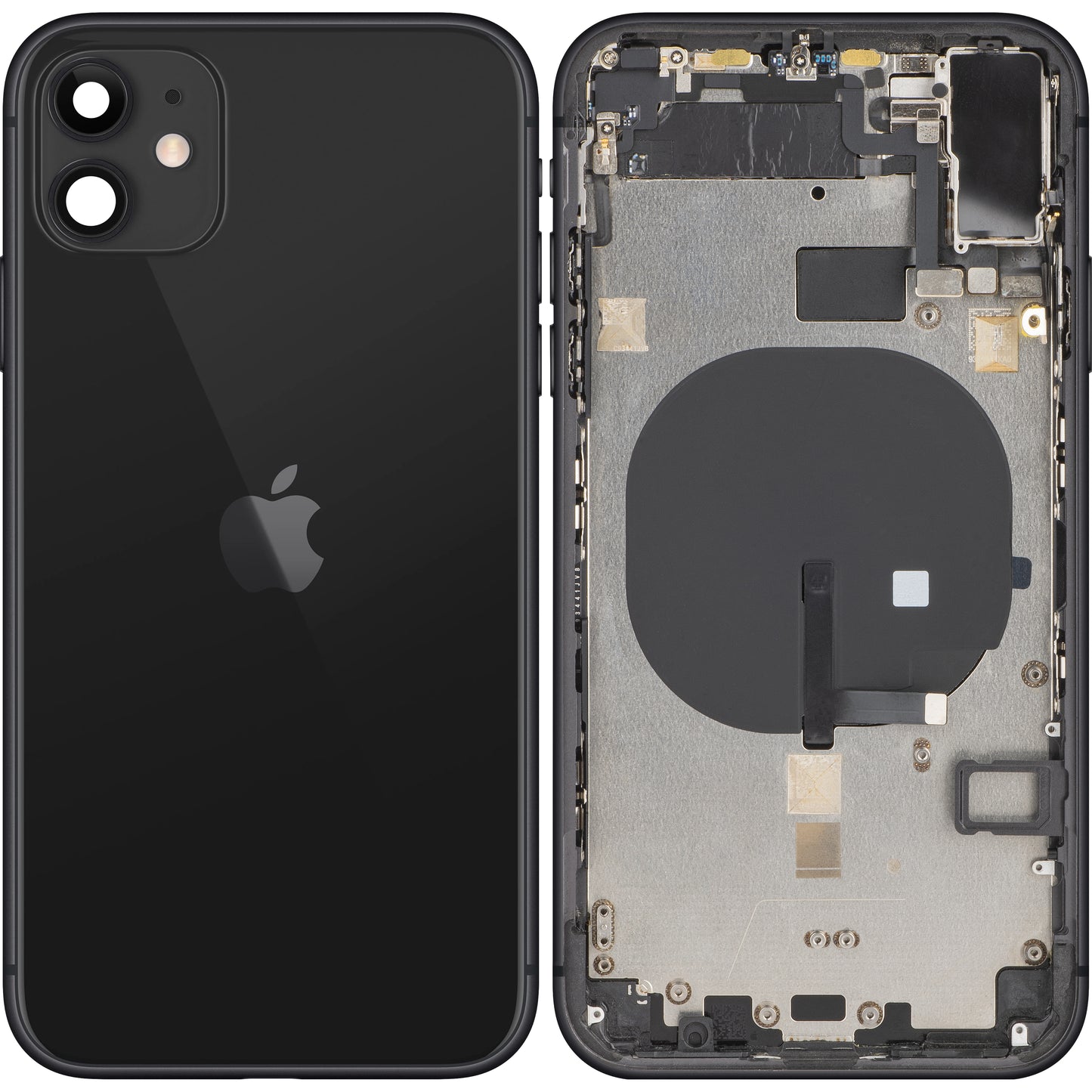 Κάλυμμα μπαταρίας Apple iPhone 11, με μεσαία θήκη, μαύρο, Ανταλλαγή 