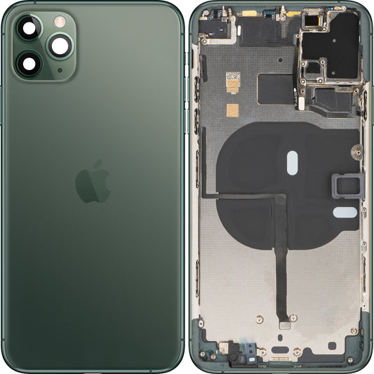 Κάλυμμα μπαταρίας Apple iPhone 11 Pro Max, με μισή θήκη, πράσινο του μεσονυκτίου, Ανταλλαγή