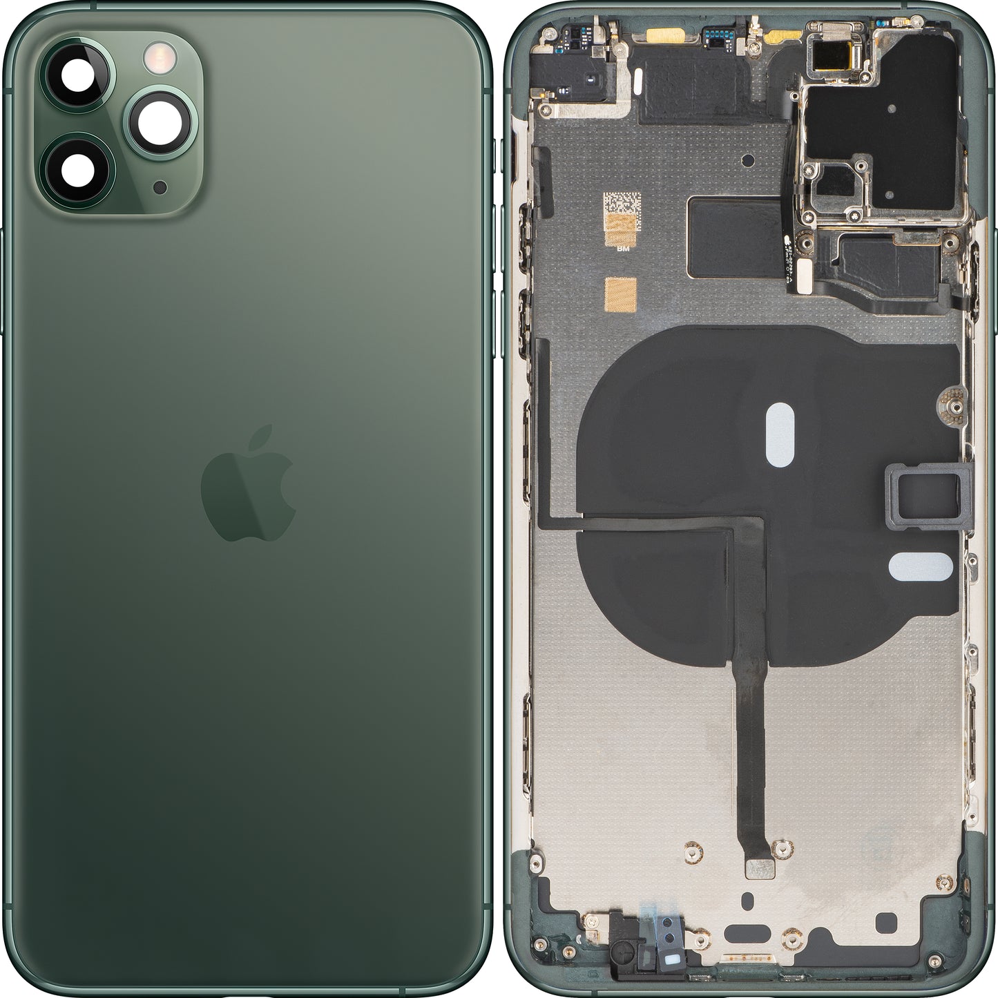 Κάλυμμα μπαταρίας Apple iPhone 11 Pro Max, με μισή θήκη, πράσινο του μεσονυκτίου, Ανταλλαγή 