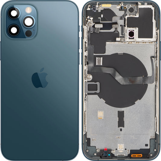 Κάλυμμα μπαταρίας Apple iPhone 12 Pro Max, με μισή θήκη, μπλε (μπλε του Ειρηνικού), Ανταλλαγή