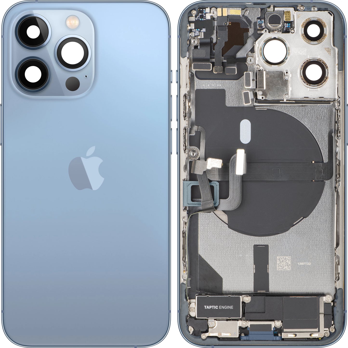 Κάλυμμα Μπαταρίας Apple iPhone 13 Pro, Με Μεσαίο Πλαίσιο, Πλήρη Εξαρτήματα, Μπλε (Sierra Blue), Swap