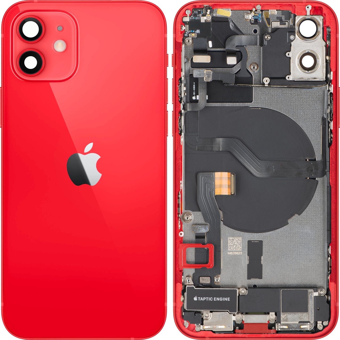 Κάλυμμα Μπαταρίας Apple iPhone 12, Με Μεσαίο Κέλυφος, Πλήρη Εξαρτήματα, Κόκκινο, Swap