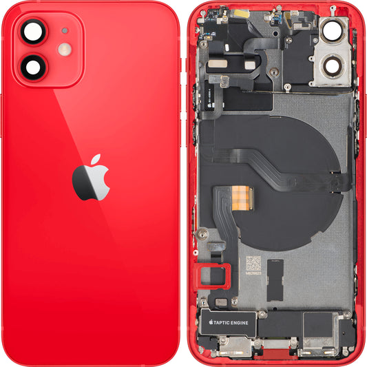 Κάλυμμα Μπαταρίας Apple iPhone 12, Με Μεσαίο Κέλυφος, Πλήρη Εξαρτήματα, Κόκκινο, Swap