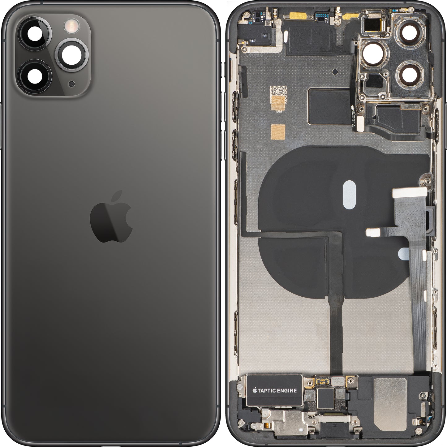 Πίσω Κάλυμμα Μπαταρίας Apple iPhone 11 Pro Max, Με Μεσαίο Πλαίσιο, Πλήρη Ανταλλακτικά, Μαύρο (Space Gray), Ανταλλαγή