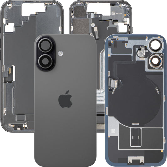 Apple iPhone 17 Battery Cover, With Middle Frame, Full Parts, Black, Swap