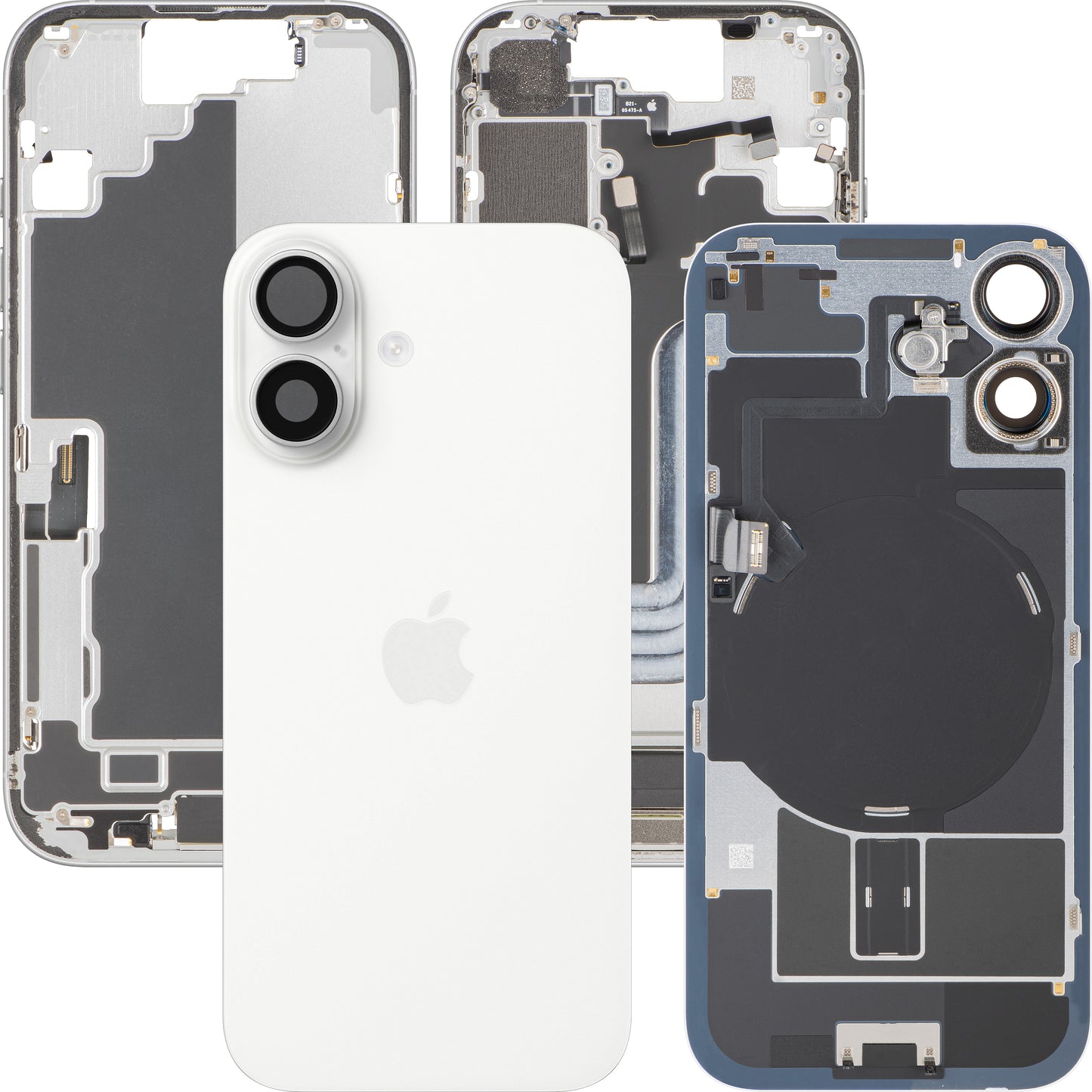 Κάλυμμα Μπαταρίας Apple iPhone 17, Με Μεσαίο Κέλυφος, Πλήρη Εξαρτήματα, Λευκό, Swap