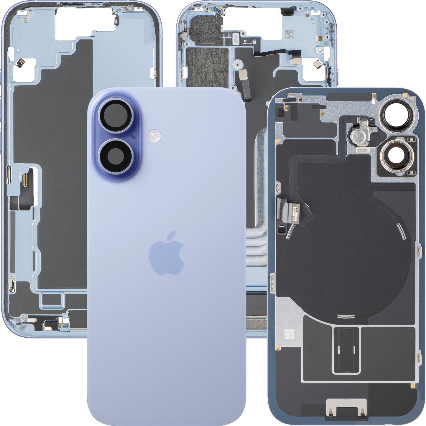 Κάλυμμα Μπαταρίας Apple iPhone 17, Με Μεσαίο Κέλυφος, Πλήρη Εξαρτήματα, Μπλε (Mist Blue), Swap